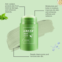 Green Tea Mask Stick for Face Deep Pore Cleansing Blackhead Remover Moisturizing Clay Mask Oil Control Non-Drying All Skin Types 4