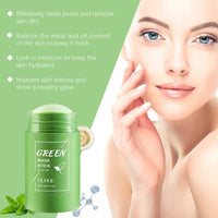 Green Tea Mask Stick for Face Deep Pore Cleansing Blackhead Remover Moisturizing Clay Mask Oil Control Non-Drying All Skin Types 3